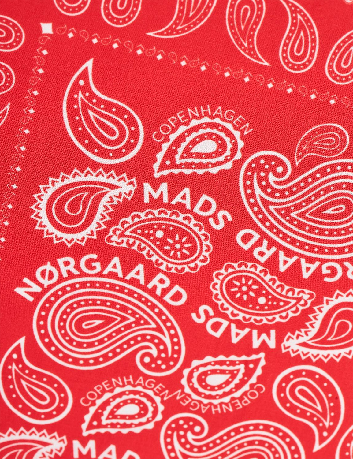 Soft Cotton Paisley Solid bandana - Fiery Red